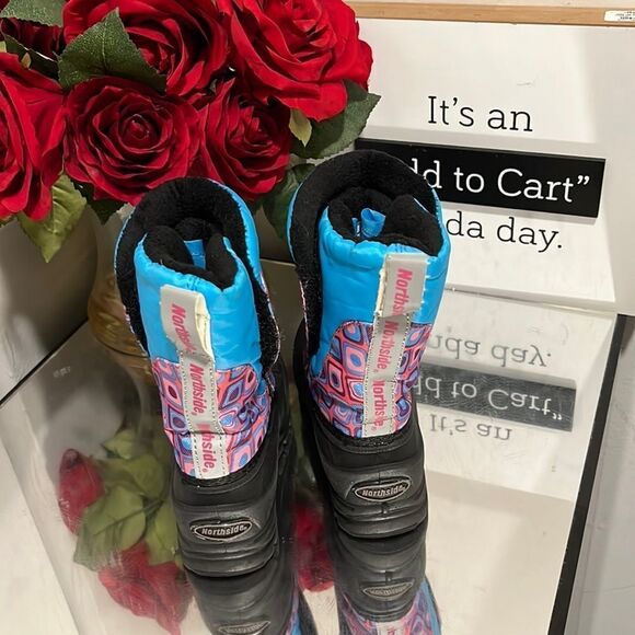 Northside Kids Rain & Snow Boots - Black and Blue - Picture 3 of 6